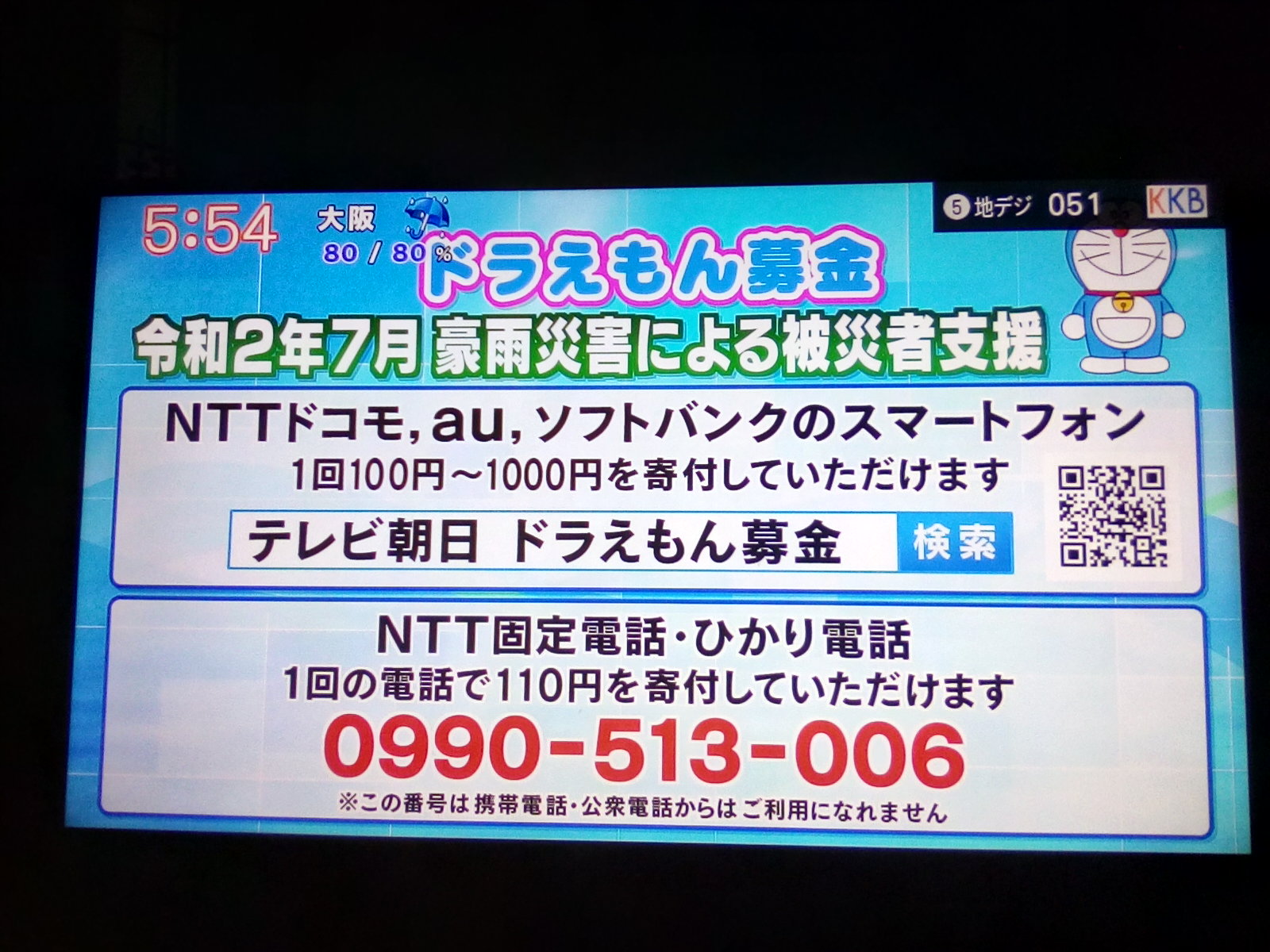 テレビ 朝日 ドラえもん 募金 スマホ